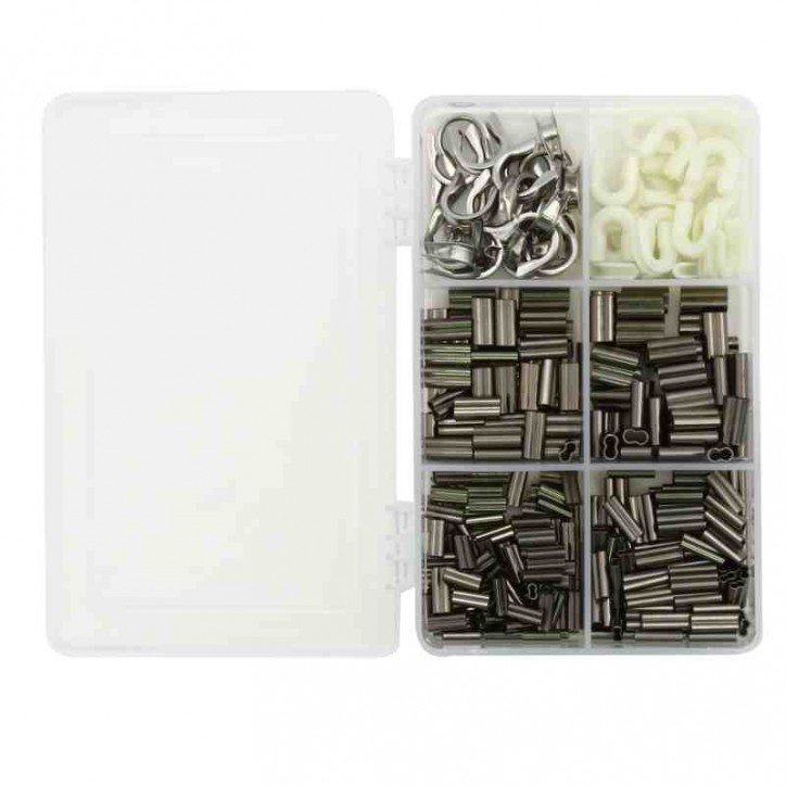 EXPLORER TACKLE. Boîte pour Montage de Sleeves Black Nickel et Cosses EXPLORER TACKLE. Boîte pour Montage de Sleeves Black Nickel et Cosses