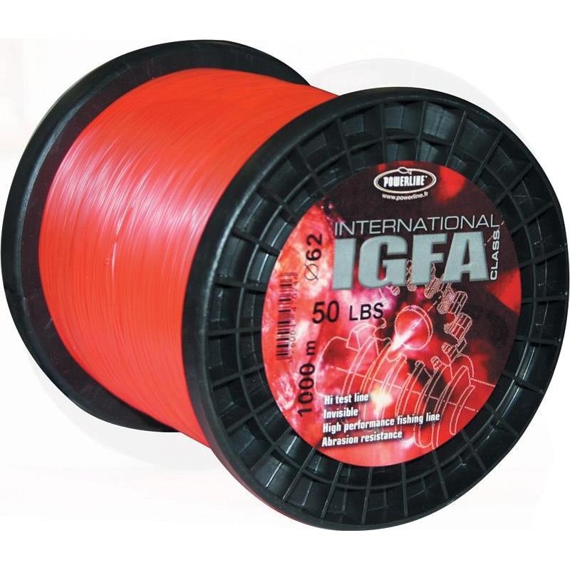 POWERLINE. Monofilament rouge IGFA en bobine de 1 000 mètres POWERLINE. Monofilament rouge IGFA en bobine de 1 000 mètres