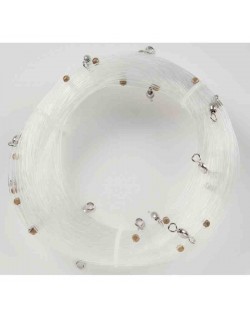 FLASHMER. Palangre Rototube de 30 émérillons en 140 centièmes et 30 Hameçons 3/0