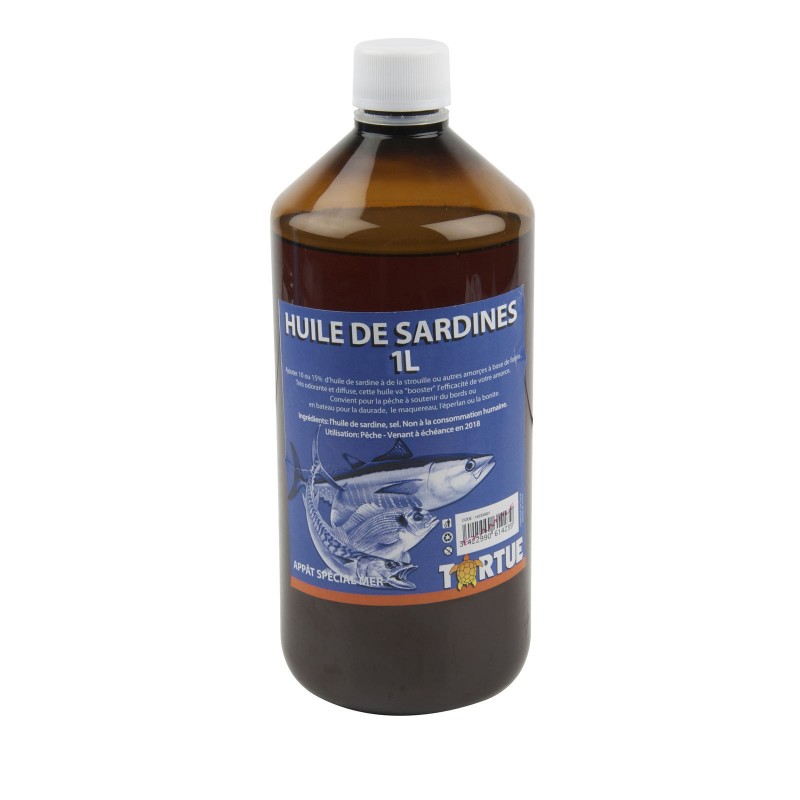 Huile de sardine en flacon de 1L Huile de sardine en flacon de 1L