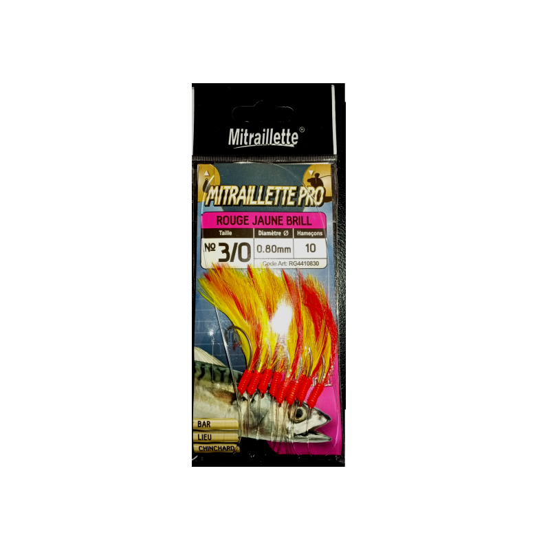 RAGOT. Mitraillette Spécial Pro Plumes Rouges et Jaunes