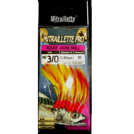 RAGOT. Mitraillette Spécial Pro Plumes Rouges et Jaunes