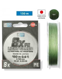ASSO. Tresse LIGHT GAMES 8x PE Verte