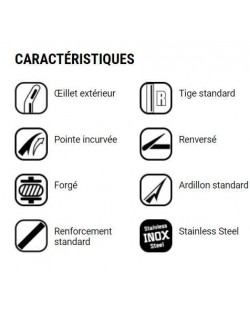 Hameçon Octopuss à Oeillet en Inox en Boîte de 100